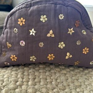 Free People makeup bag. Quilted.